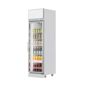 Beverage Fridge White (Top Lightbox, Upmounted Compressor)(1 Door)