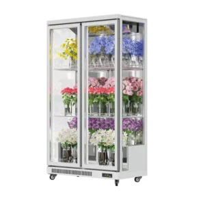 Floral Cooler White (3 Side Display, Rearmounted Compressor)(2 Doors)