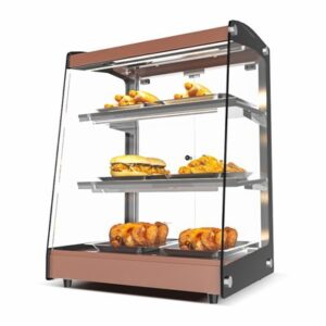 2 Trays 3 Layers Warmer Bakery Case Display