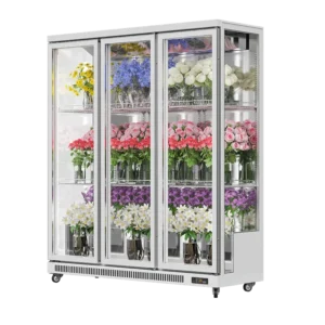 Floral Cooler White (3 Side Display, Rearmounted Compressor)(3 Doors)