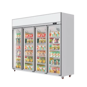 Showcase Freezer White (Top Lightbox, Upmounted Compressor)（4 Doors）