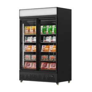 Showcase Freezer Black (Top Lightbox, Downmounted Compressor)（2 Doors）