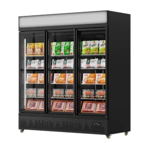 Showcase Freezer Black (Top Lightbox, Downmounted Compressor)（3 Doors）