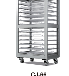 Bun Steamer Cart with Shelves