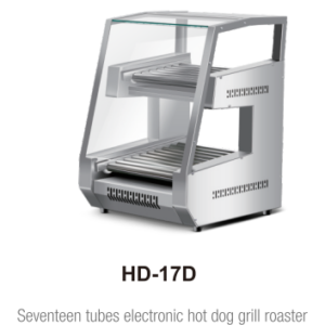 Seventeen Tubes Double-layer Hot Dog Roller Grill